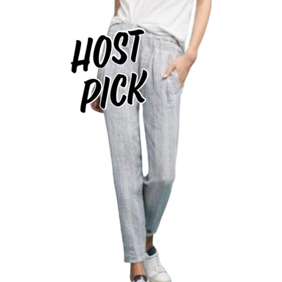 Anthropologie Pants - Anthropologie Striped Linen Pants